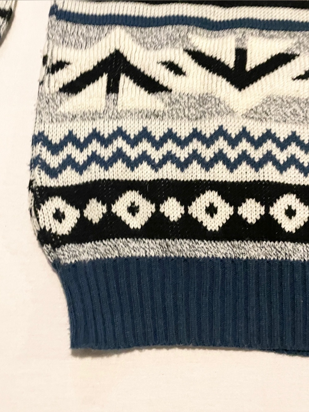 VTG 90s Riley Geometric Knit Grandpa Sweater Large - Picture 16 of 16